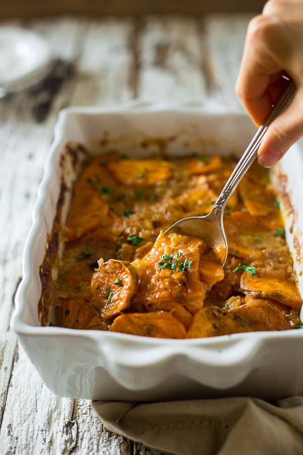 Scalloped sweet potatoes