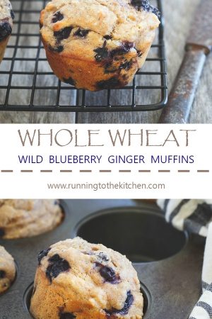 Wild blueberry ginger muffins.