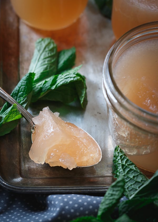 Sparkling grapefruit jello is bubbly, refreshing the perfect healthy treat when you're craving something light.