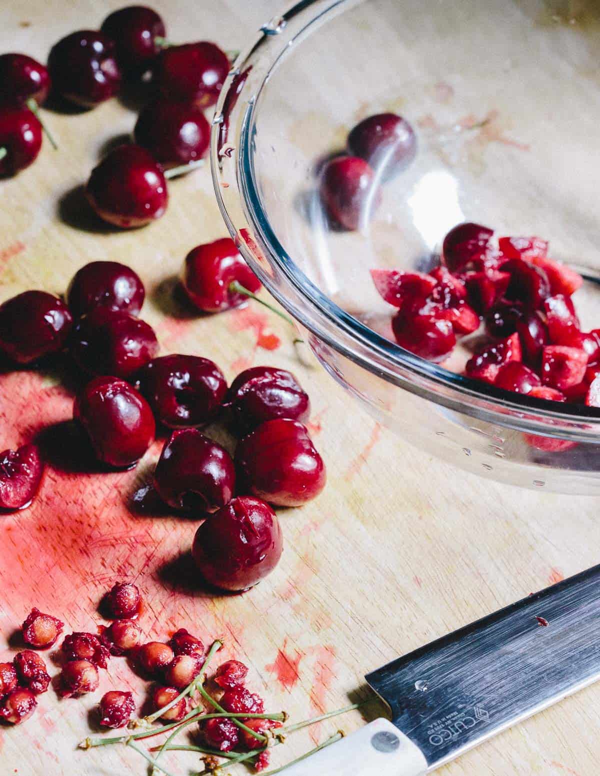 Cherries for Blackened Shrimp Tacos with Grilled Corn Cherry Salsa