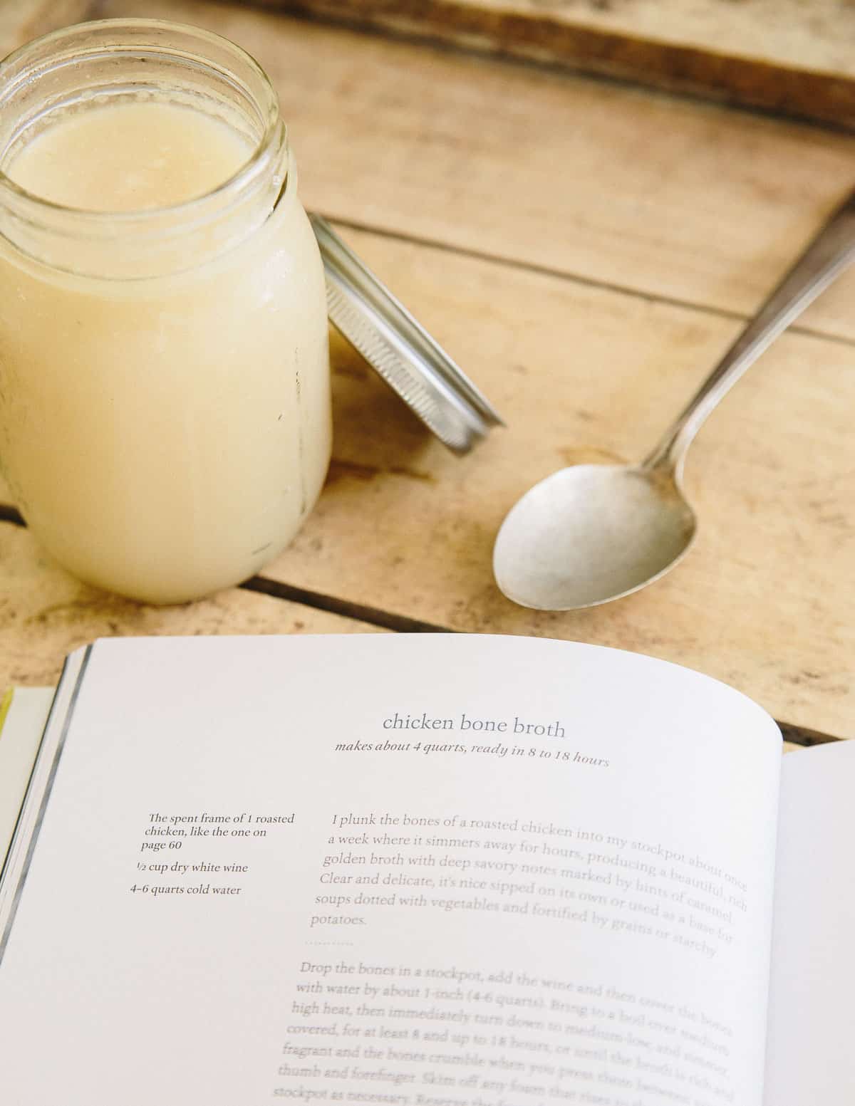 Simple Chicken Bone Broth from broth & stock is the perfect base for this Mexican Lime Soup.