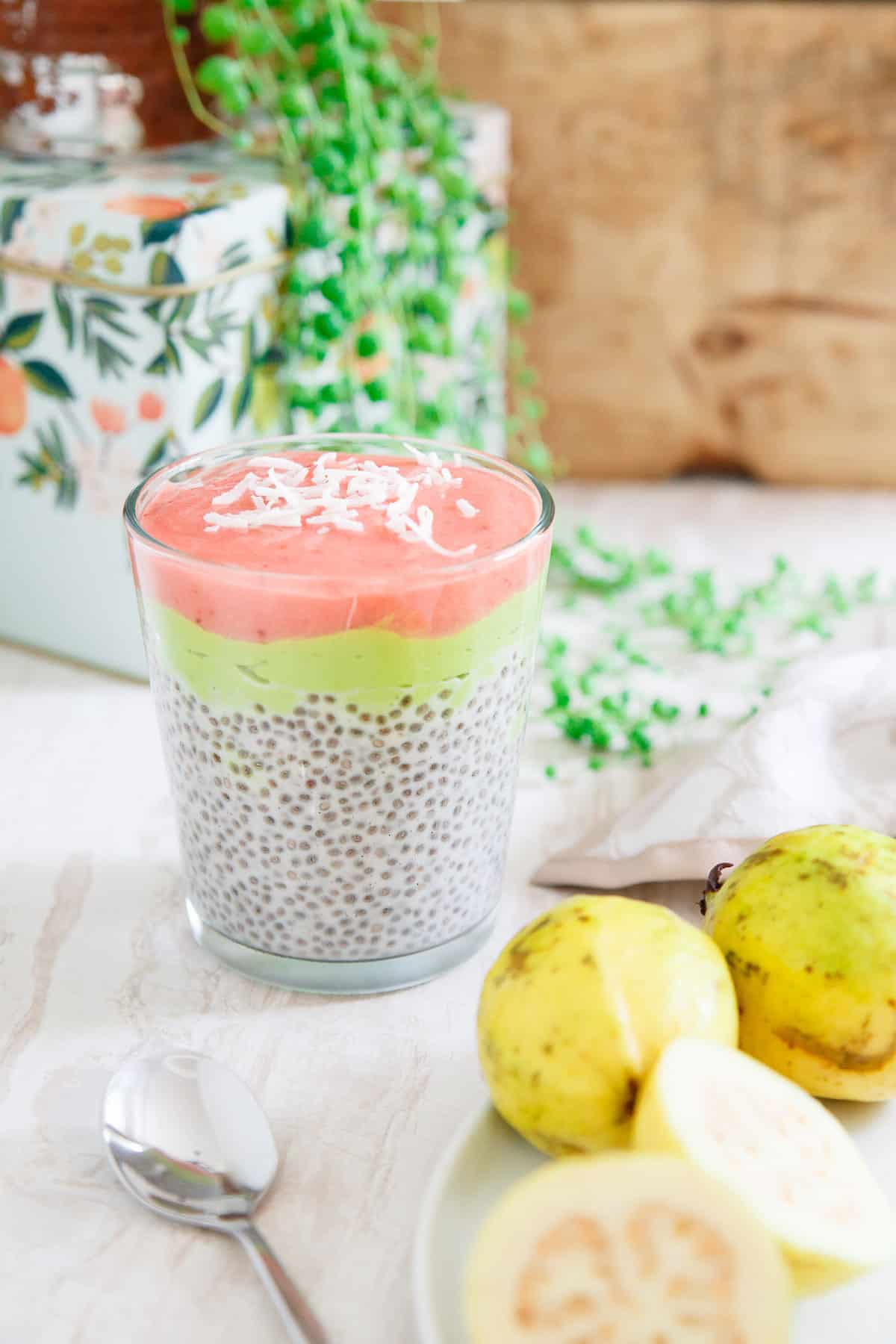 This Layered Strawberry Guava Chia Pudding is a dessert you can feel good about eating!