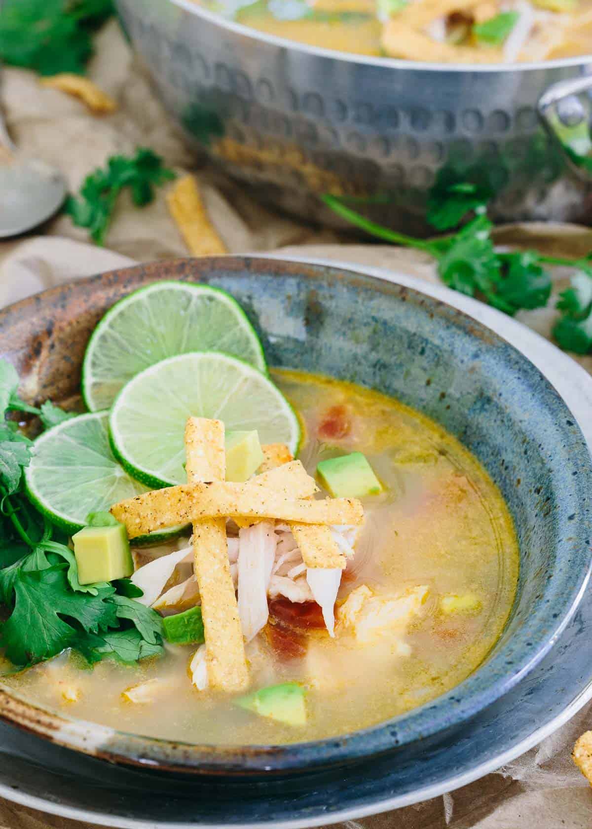 Sopa de Lima is light, refreshing and a simple classic Mexican recipe.