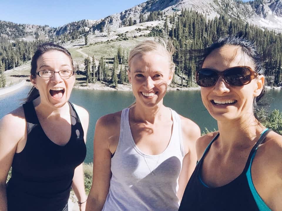 Hiking at the summit on Solitude Mountain