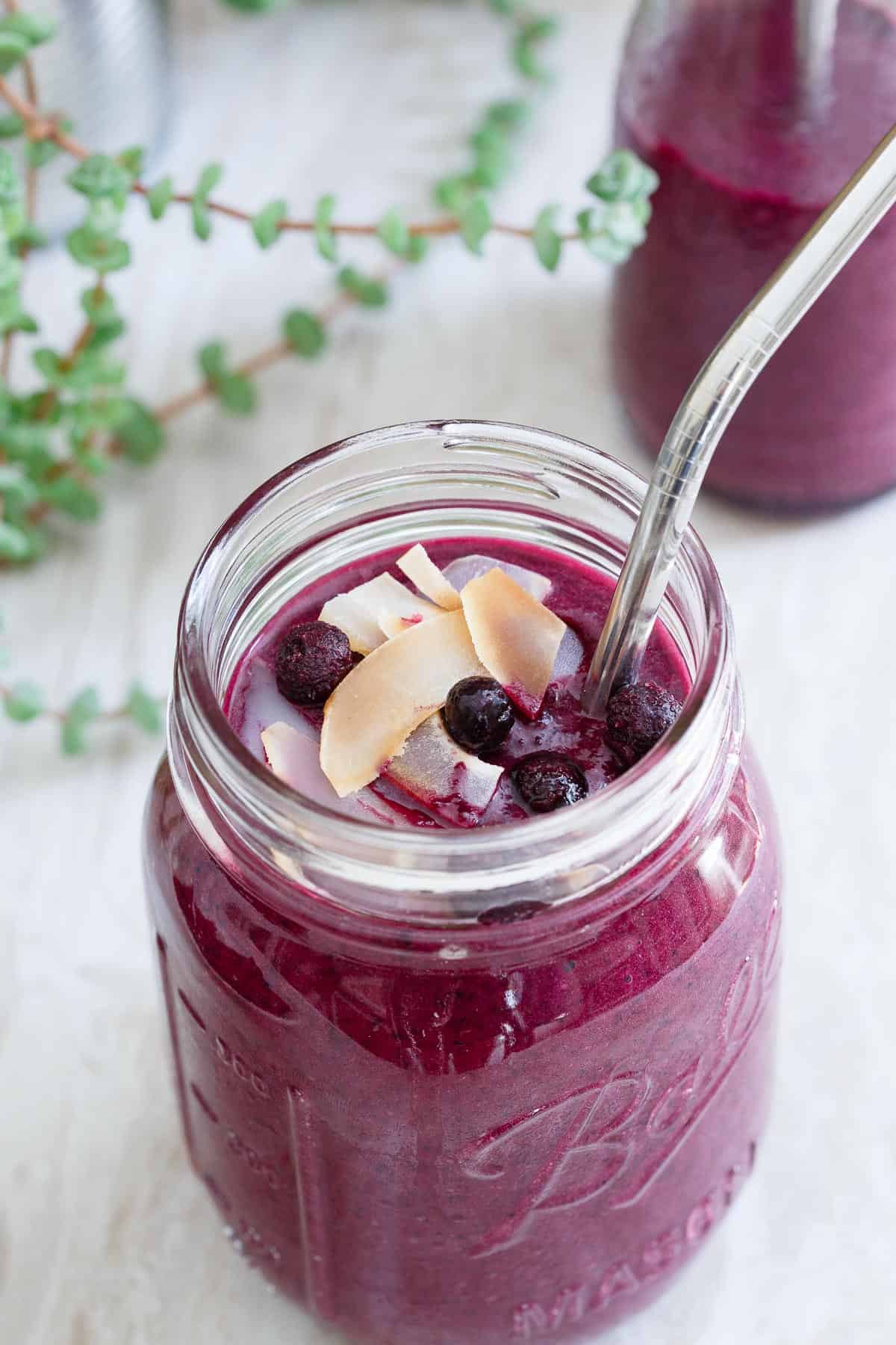 This paleo Wild Blueberry Beet Smoothie is creamy, earthy and slightly sweet, the perfect start to the day!