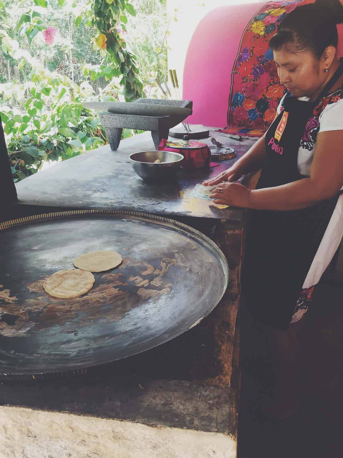 Mexico Lindo Cooking School - tortilla making