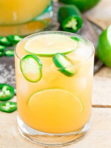 Refreshing, slightly sweet, subtly spicy and a bit tart, this cantaloupe lime jalapeño aqua fresca is the perfect summer drink.