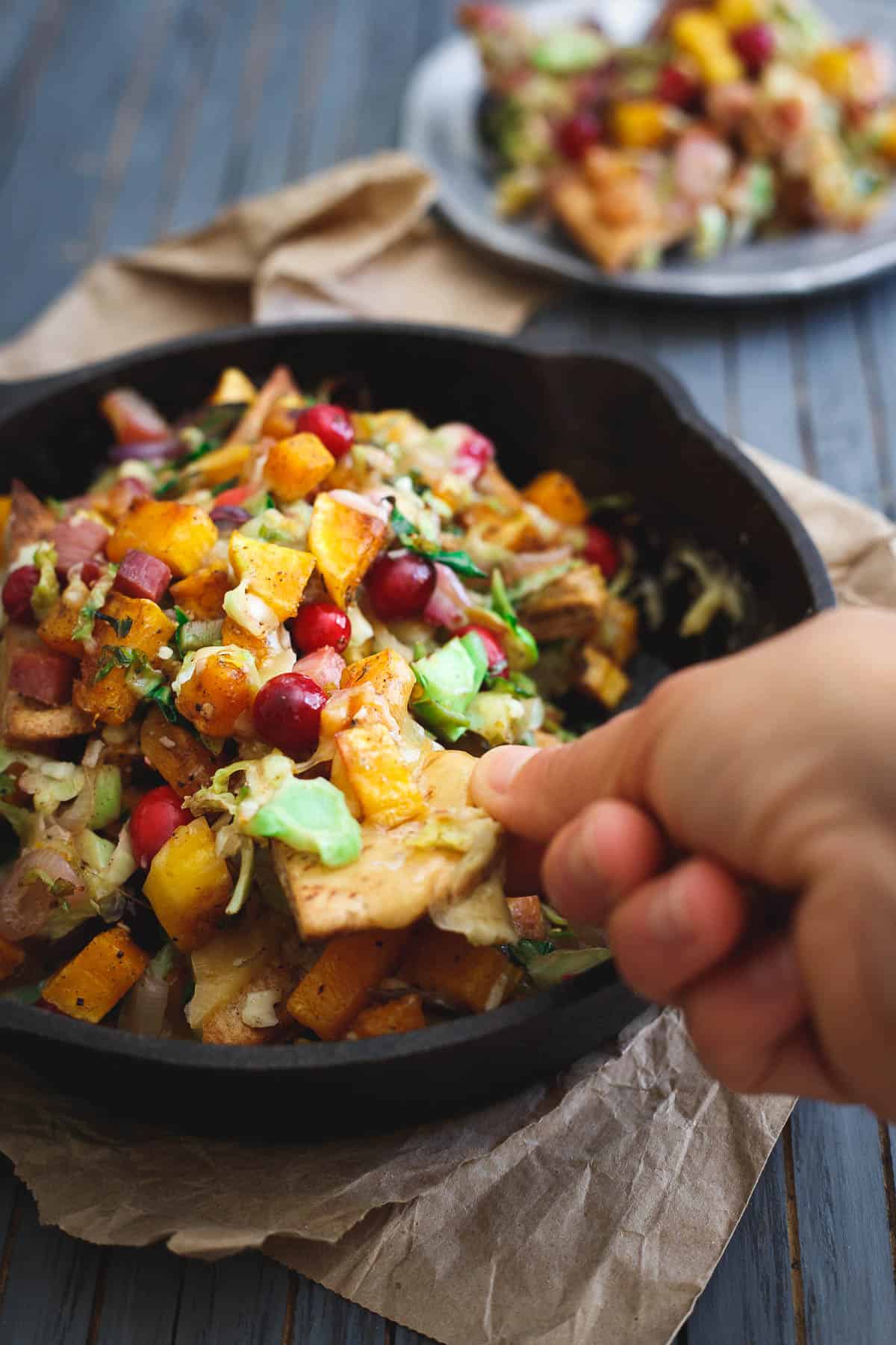 Irresistible fall flavor is packed into each bite of these butternut squash pita nachos.