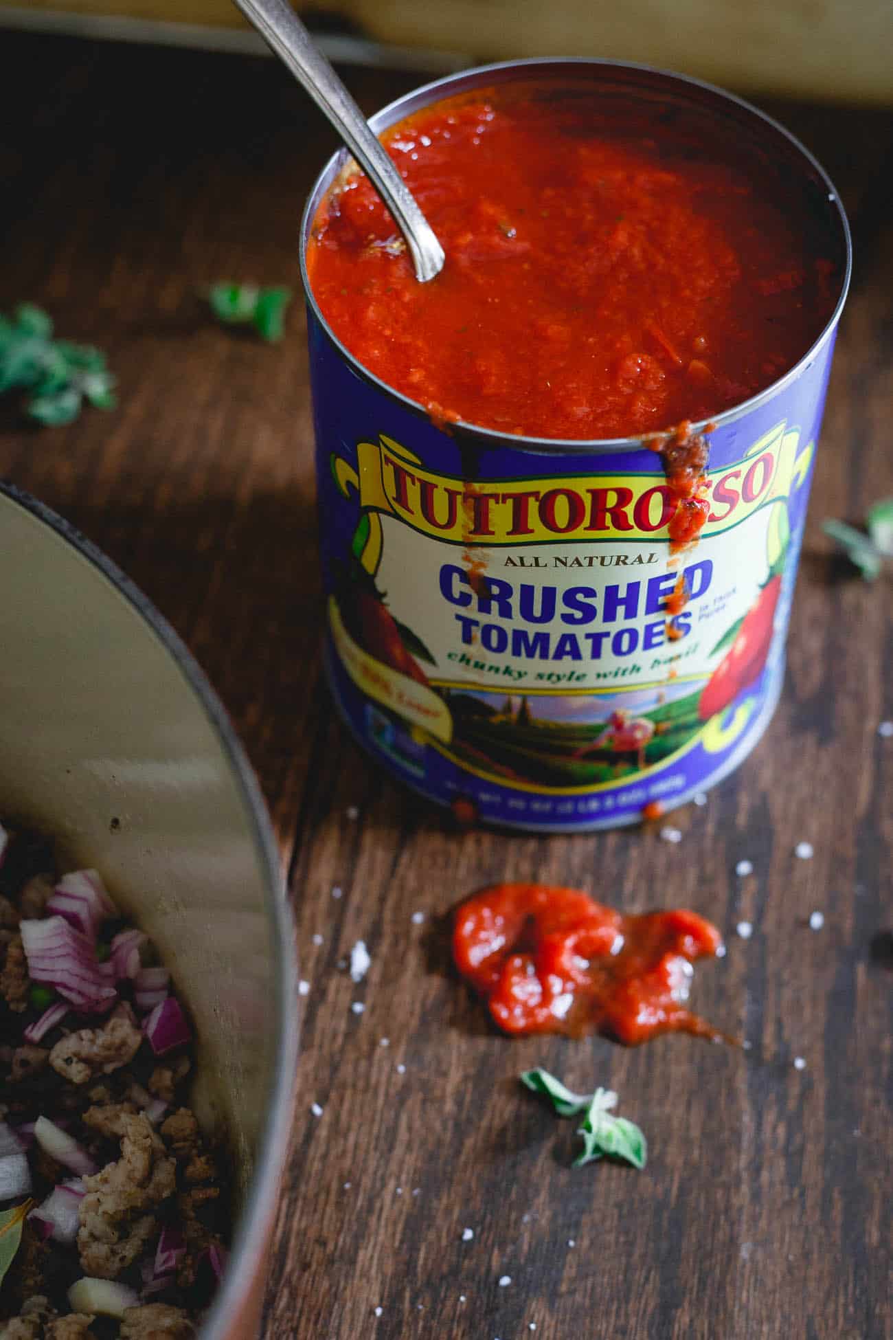 Tuttorosso crushed tomatoes with basil give this Italian Tomato Pasta Soup a deep, delicious homemade flavor.