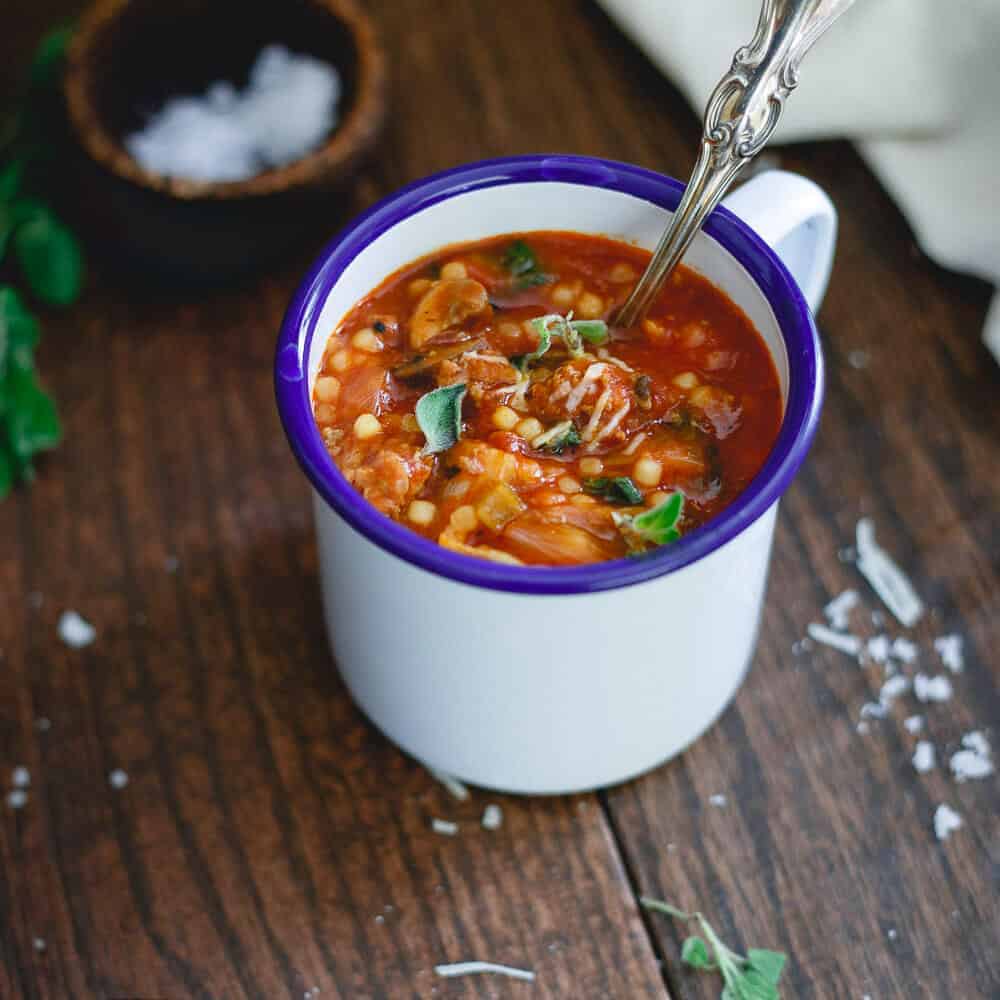 Italian Tomato Pasta Soup 