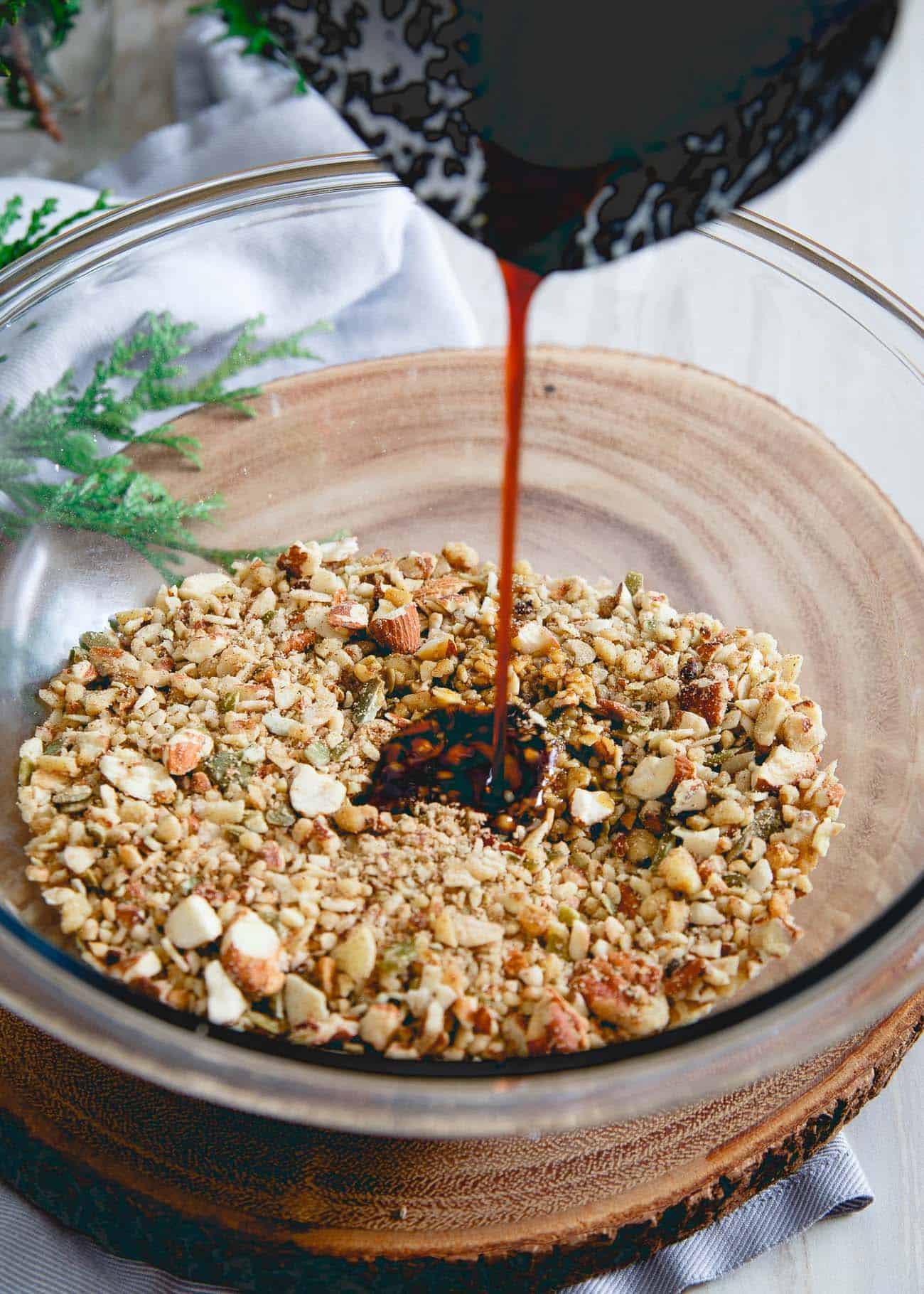 Molasses and ginger give this paleo granola a festive wintertime twist!