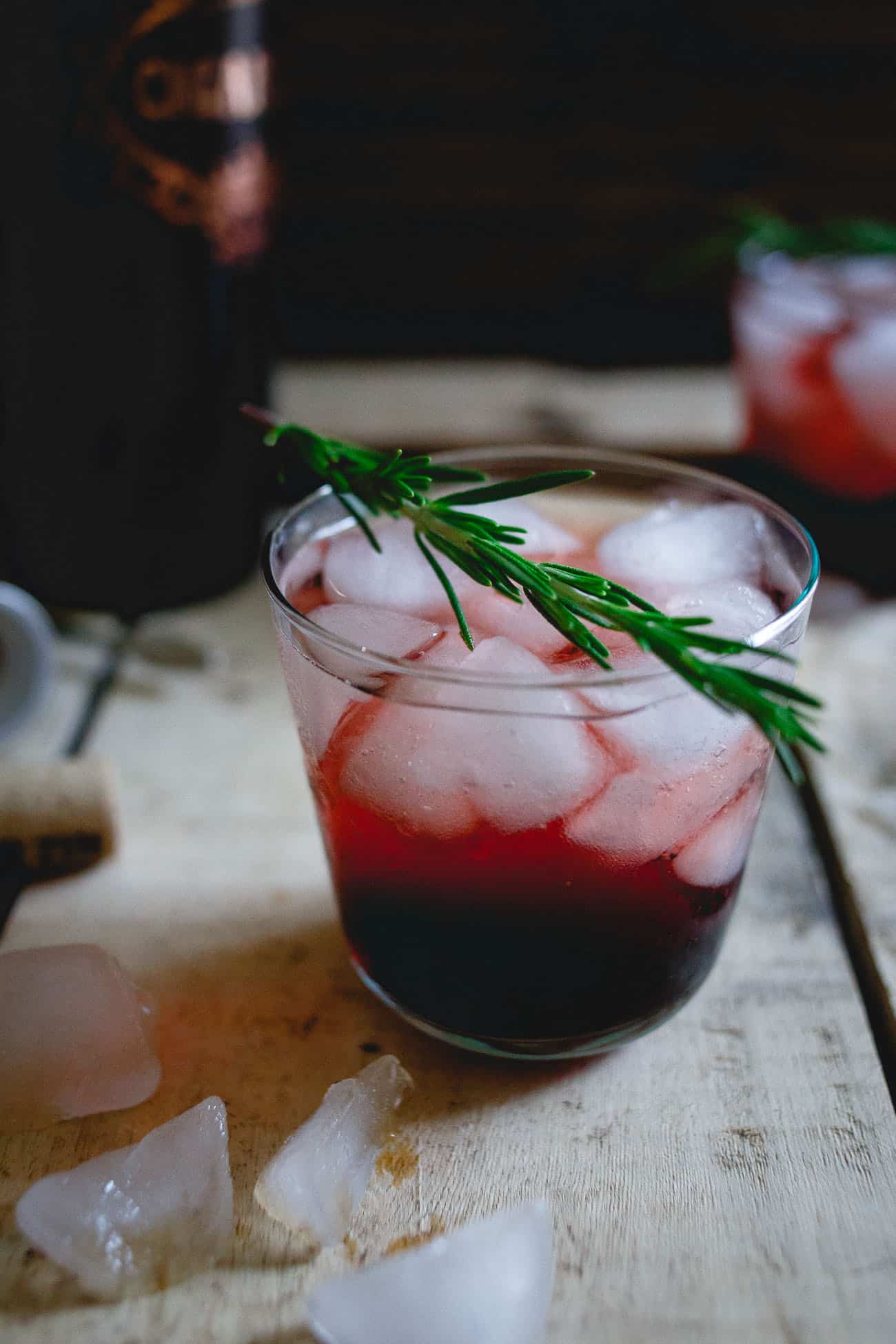 Jazz up that glass of red with this tart cherry red wine spritzer. It's infused with rosemary for a seasonal twist!