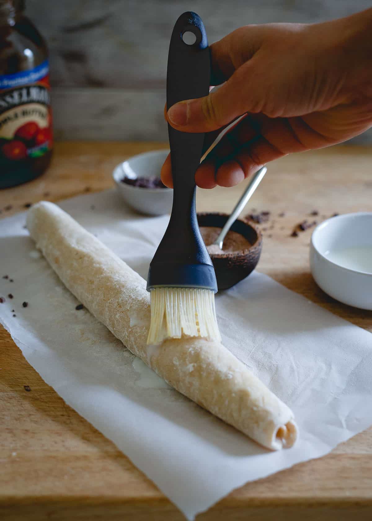 Apple butter rugelach are a fun seasonal twist to this favorite buttery cream cheese rolled cookie.