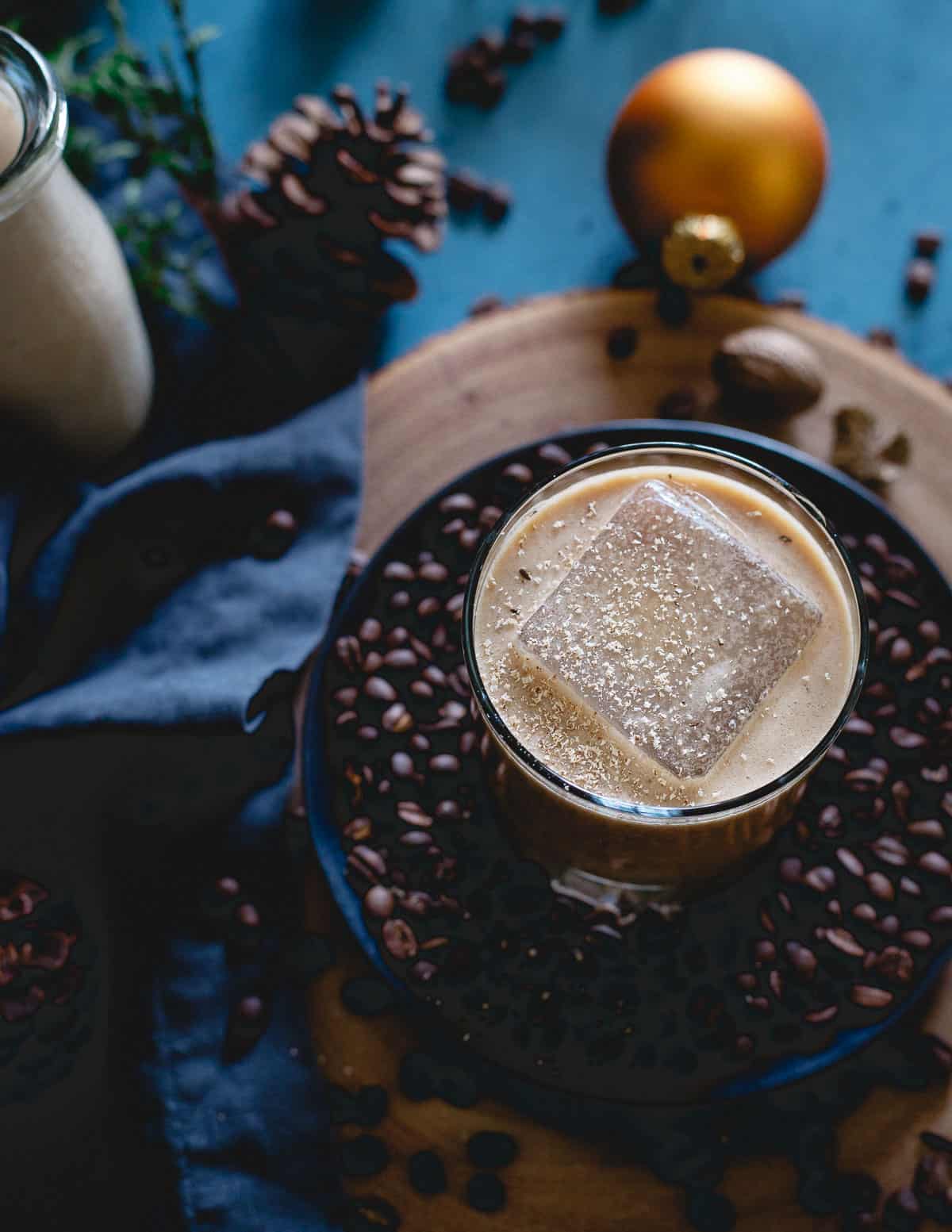 Part eggnog, part coffee, this coconut bourbon coffee nog is creamy, festive and a delicious holiday drink.