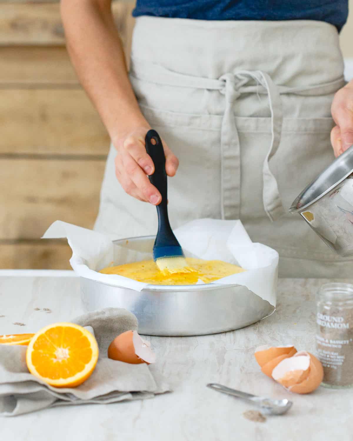 The sweet orange glaze on this orange cardamom cake takes it from tea worthy to holiday dessert worthy.