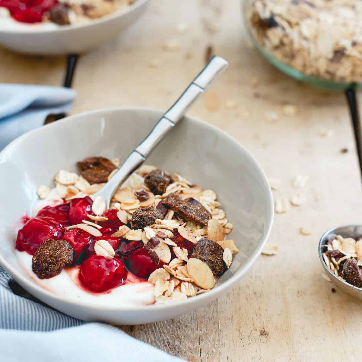 Fruity, hearty, nutritious and tasty, these tart cherry yogurt bowls are the perfect start to your day for a sweet take on breakfast.