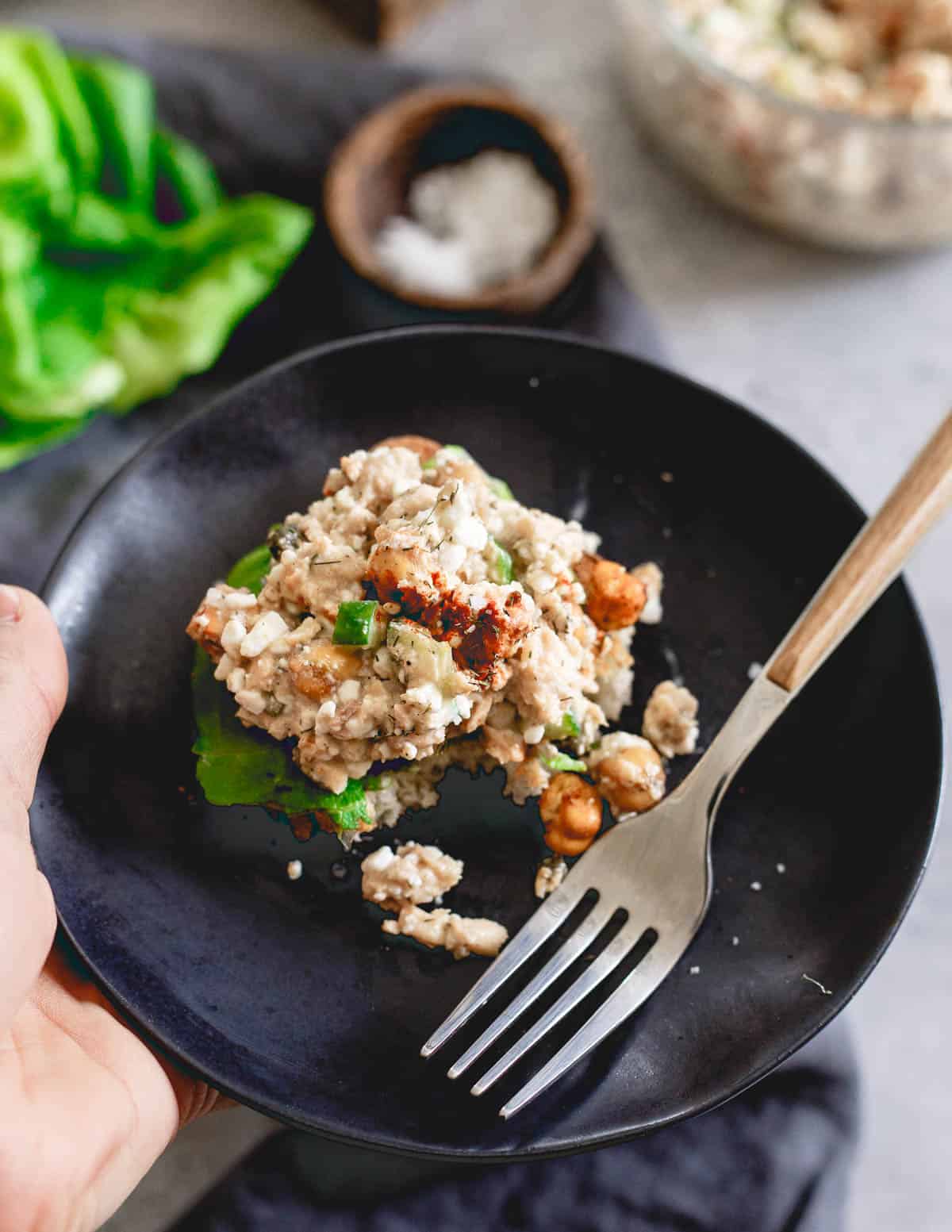 Wild canned salmon is an excellent healthy lunch option. This salmon salad packs a ton of flavor, protein and nutrition onto your plate!