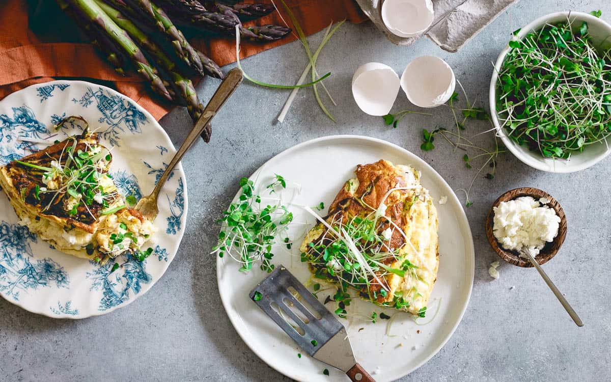 This savory spring breakfast has the texture of a light and airy souffle with all the heartiness of an omelette.