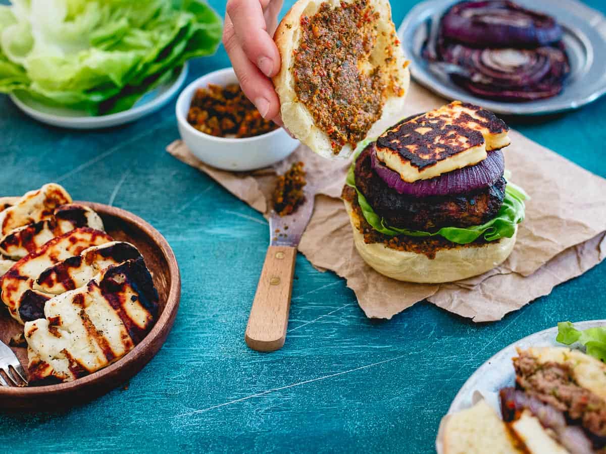 Switch up your burger game this summer with grilled halloumi lamb burgers for some Mediterranean flare.