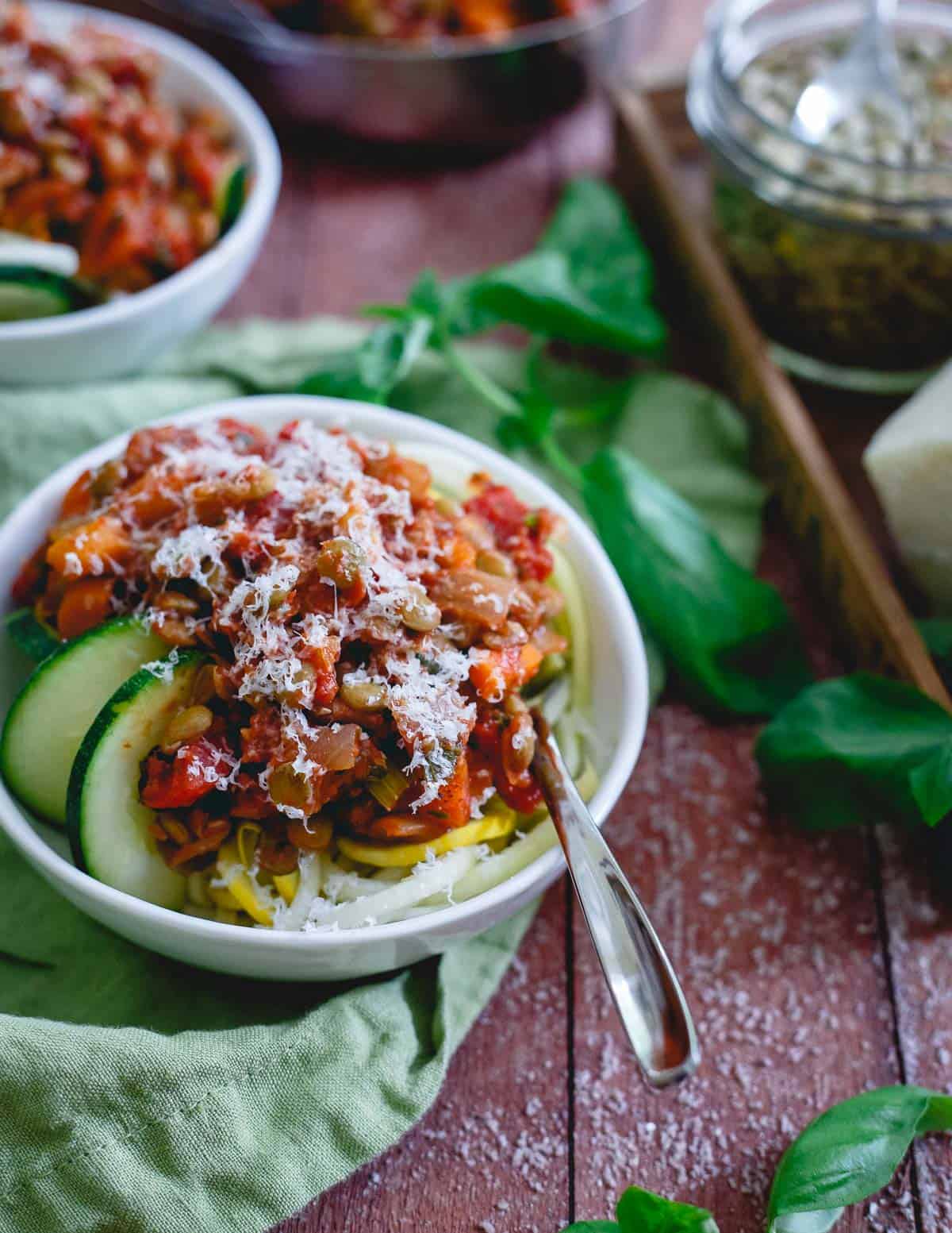 This lentil bolognese is a lighter summer alternative when you're craving a hearty Italian meal.