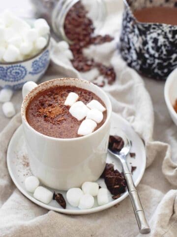 Montmorency tart cherries may help aid in muscle recovery and sleep. A mug of this creamy, decadent tart cherry hot chocolate is not only delicious but a nutritiously smart winter treat!