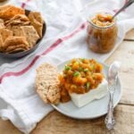 This jalapeno mango jam is the perfect balance of sweet and spice. It's equally delicious with some soft cheese and crackers as it is swirled in some yogurt!