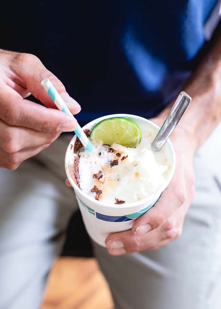 Skip the trip to the ice cream shop and make these coconut lime ice cream floats at home!