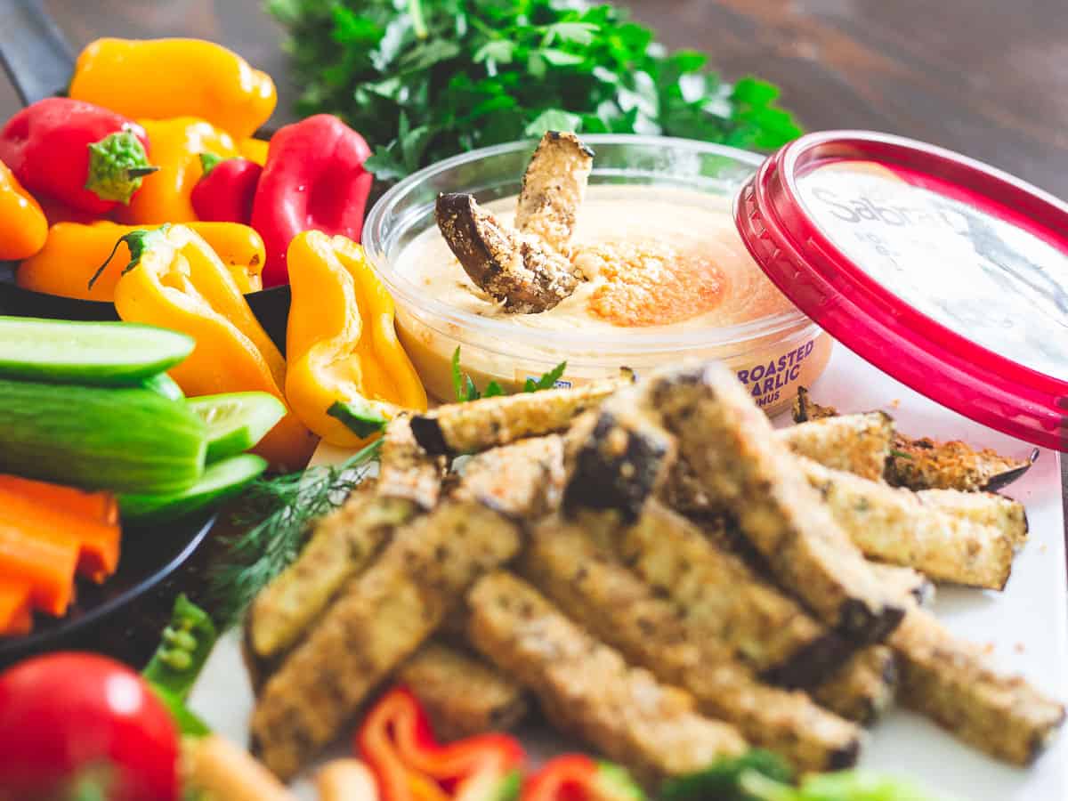 Turn those late summer eggplant into these crispy baked eggplant fries for a healthy snack.