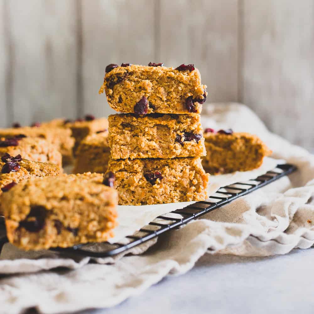 Made with oat and coconut flour, cooked sweet potato and aromatic fall spices, these sweet potato bars are moist, flavorful and healthy!