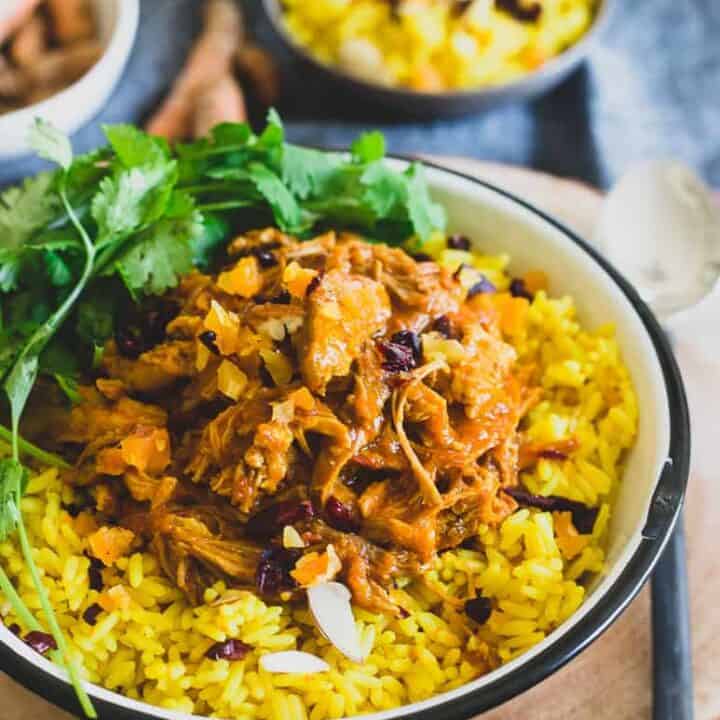 Instant Pot Coconut Pork with Turmeric Ginger Rice