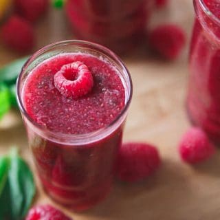 Cranberry Raspberry Chia Lemonade