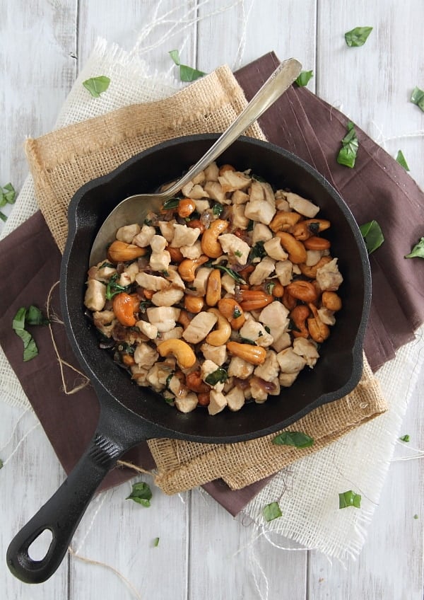 Thai Basil Cashew Chicken Skillet