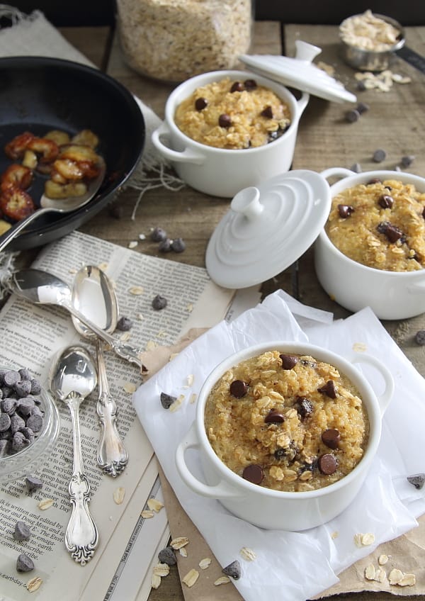 Caramelized Banana Chocolate Chip Breakfast Bake