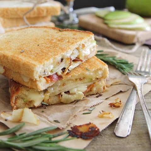 Pear Bacon and Bried Grilled cheese