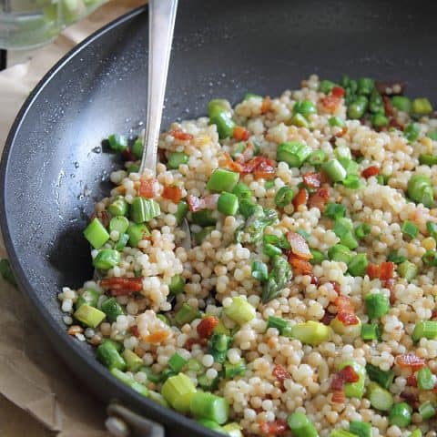 Bacon and Asparagus Fried Couscous