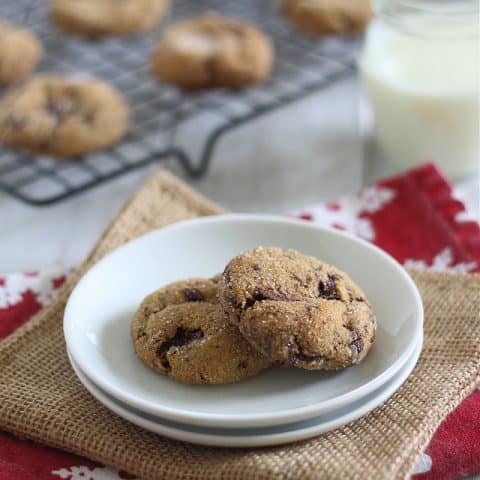 Healthy Chocolate Chunk Molasses Gingerbread Cookies