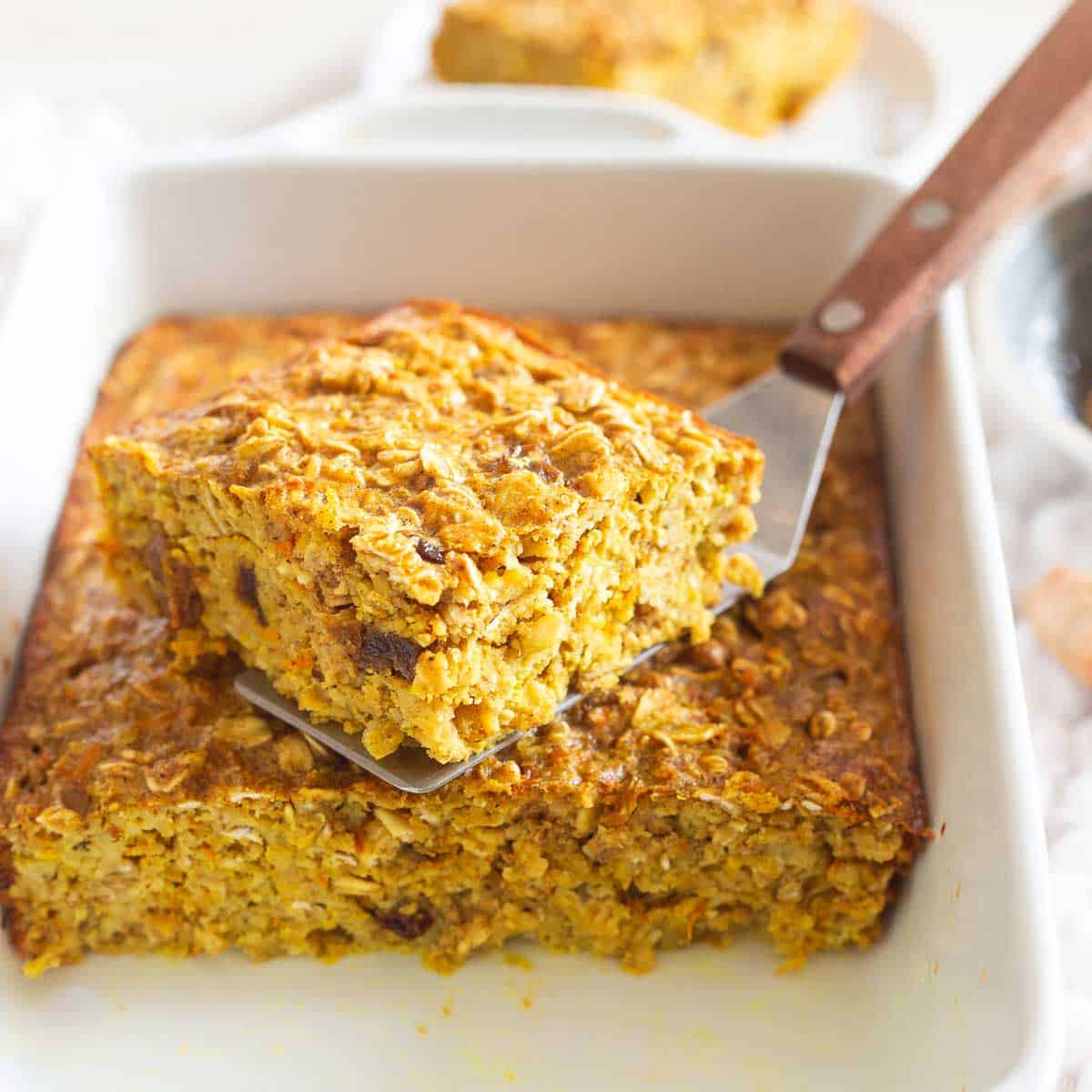 Baked turmeric oats is a great breakfast to make ahead of time and eat all week long.