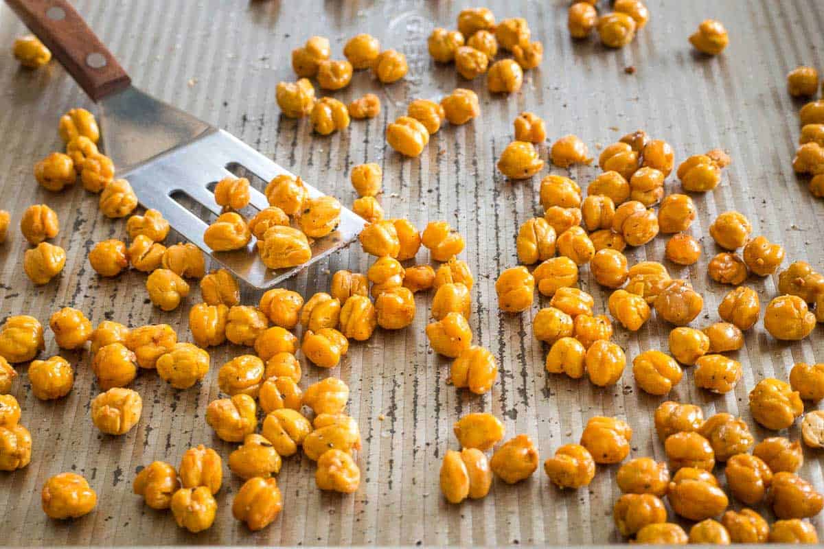 Make crispy, crunchy roasted chickpeas for a healthy snack or fun salad topper.