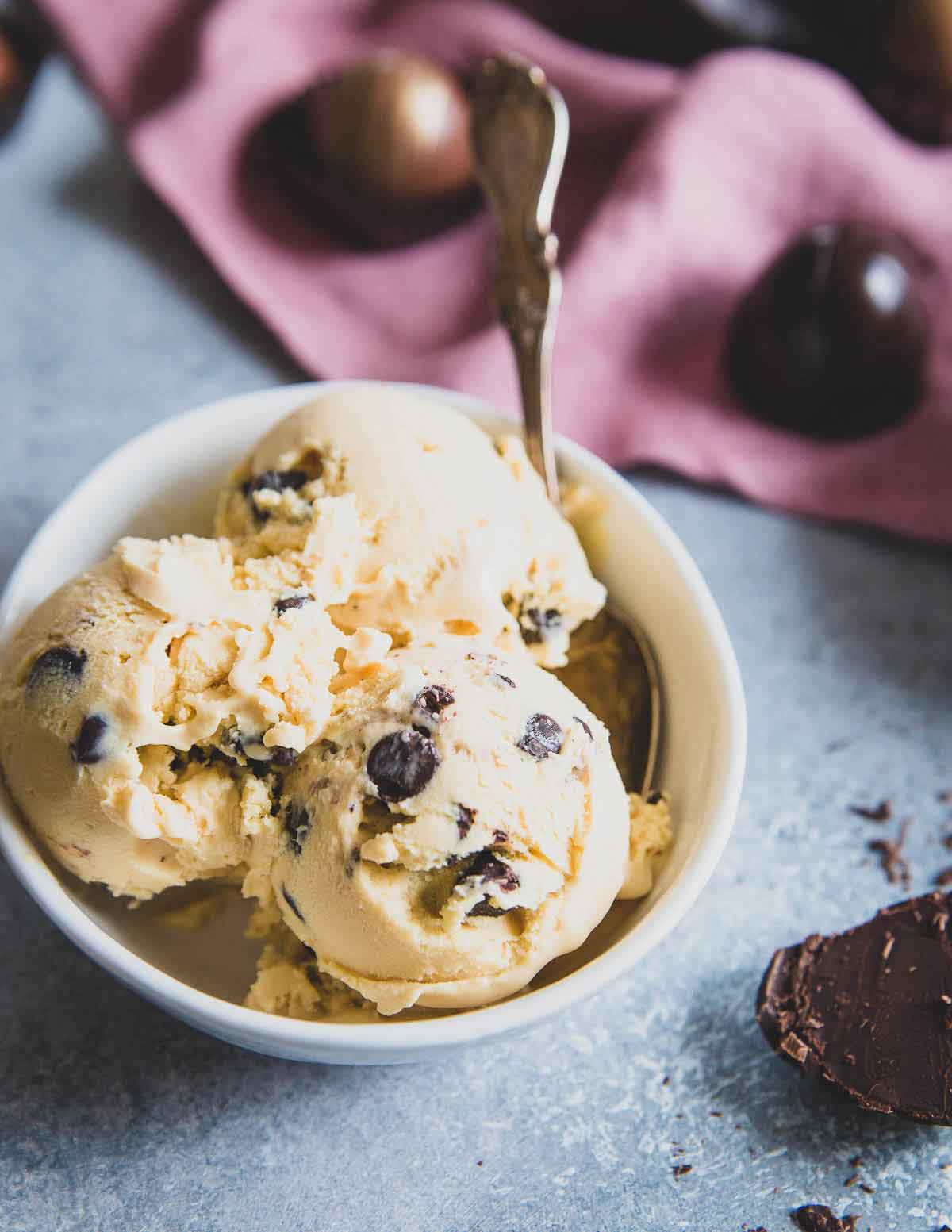 Decadent Baileys ice cream is the perfect way to celebrate St. Patrick's Day or any special occasion. It's a boozy, decadent treat studded with chocolate chips that any Irish cream lover will enjoy.