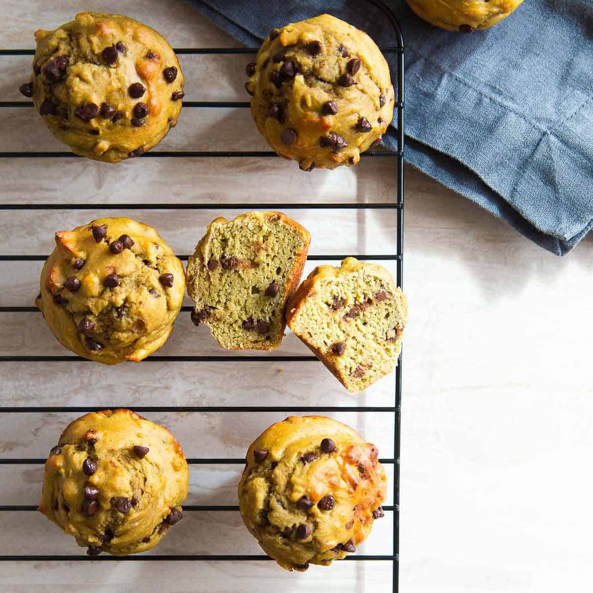Whole wheat avocado muffins are packed with healthy fats making them a satisfying snack for any time of day.