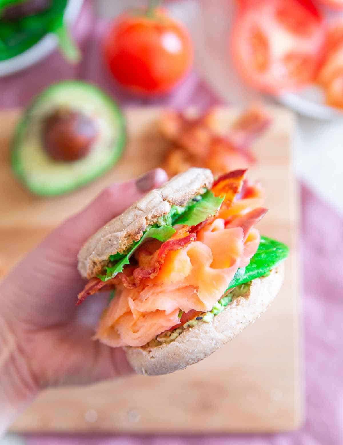 This smoked salmon breakfast BLT is the perfect way to celebrate the weekend. 
