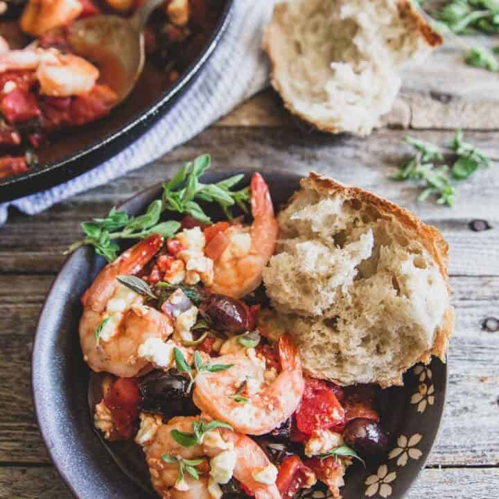Greek Shrimp Skillet