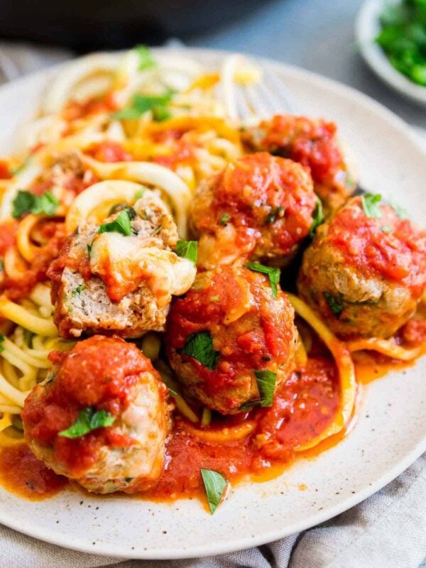 Cheddar Stuffed Turkey Zucchini Meatballs