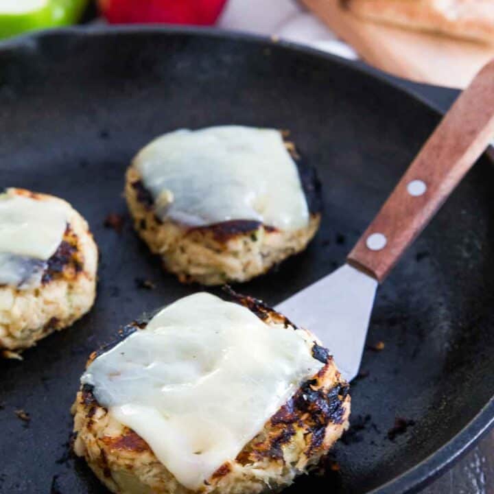 skillet cooked apple cheddar tuna patties