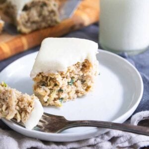 Zucchini bars with cream cheese icing