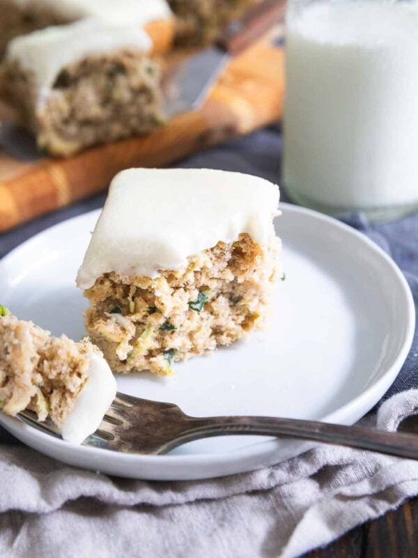 Zucchini bars with cream cheese icing