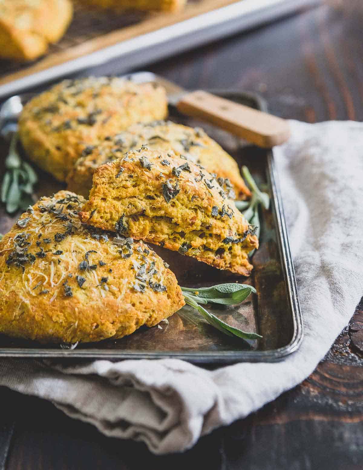 Skip the biscuits and rolls this year during the holidays and make these parmesan pumpkin scones instead.