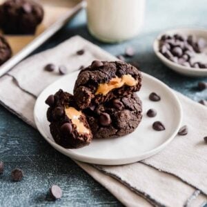 peanut butter stuffed black bean cookies