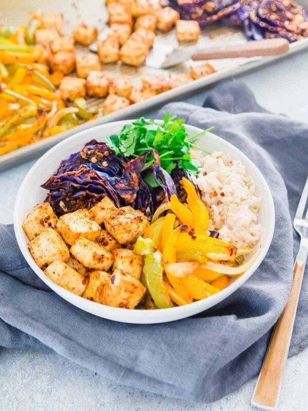 sheet pan meal prep roasted tofu