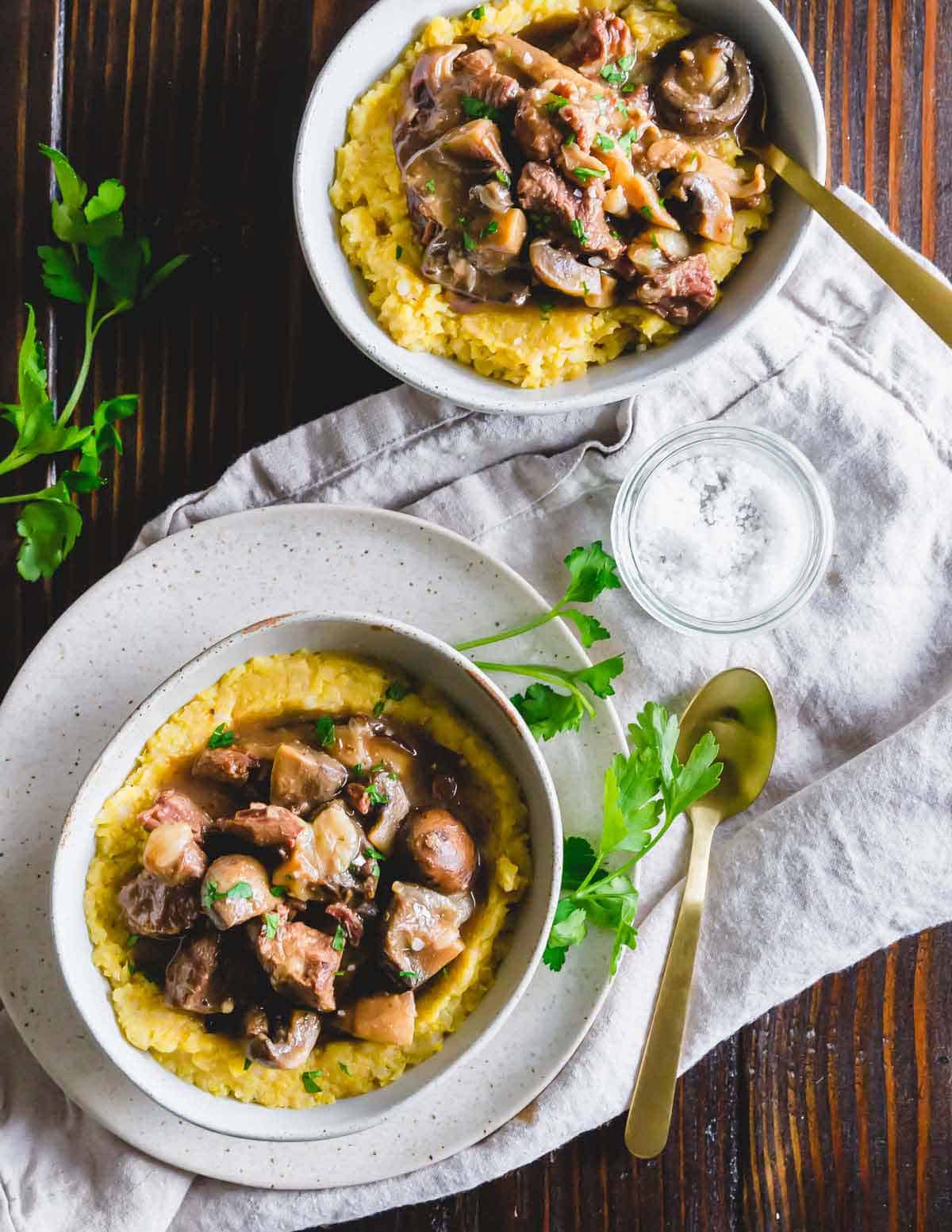 Make this recipe for beef mushroom stew in the Instant Pot for incredibly tender meat and a thick, comforting savory sauce. Make this recipe for beef mushroom stew in the Instant Pot for incredibly tender meat and a thick, comforting savory sauce.